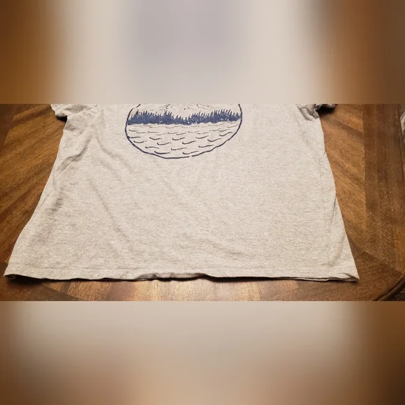 Mens XL Gray Graphic T-Shirt - On Lake Time - Picture 5 of 12